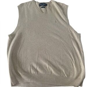 Polo by Ralph Lauren Men's Beige Golf Sweater Vest
100% cotton